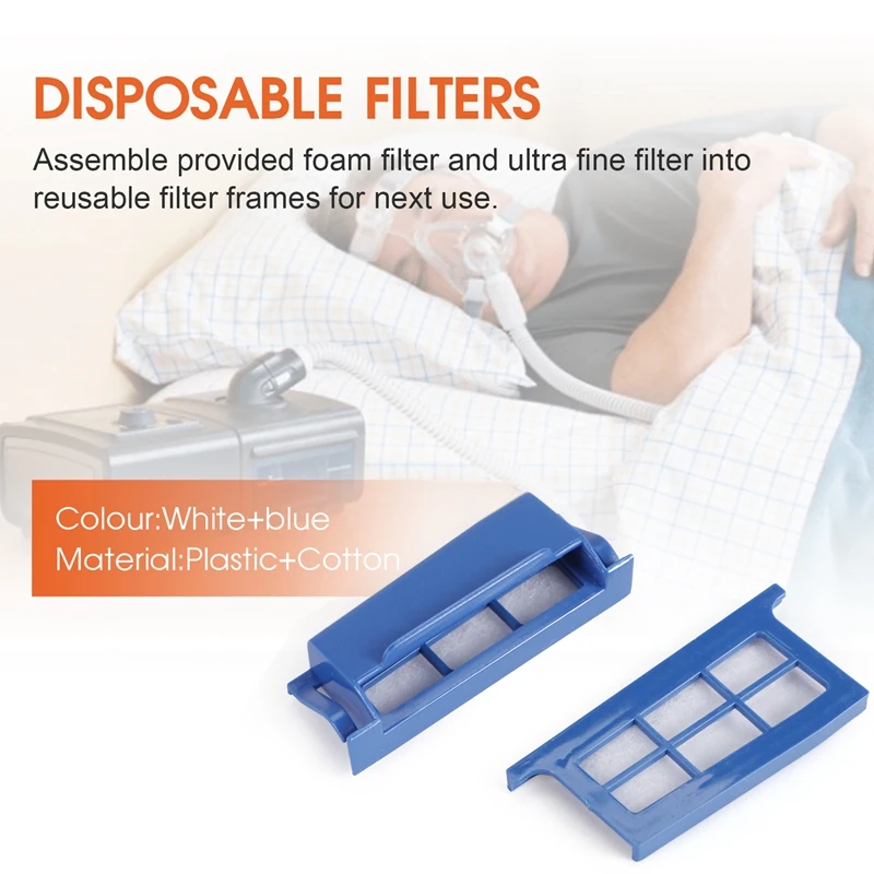 52PCS CPAP Filters For  Respironics Dreamstation Filters Supplies, Include 6 Assembled Filters