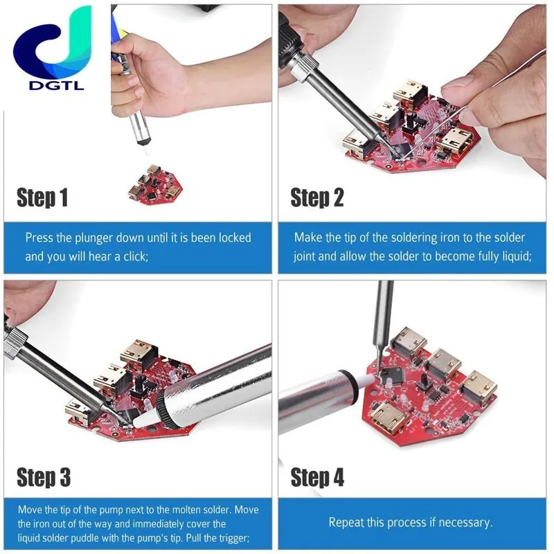 Aluminum Metal Desoldering Pump Suction Tin Gun Soldering Sucker Pen Removal Vacuum Soldering Iron Desolder Hand Welding Tools