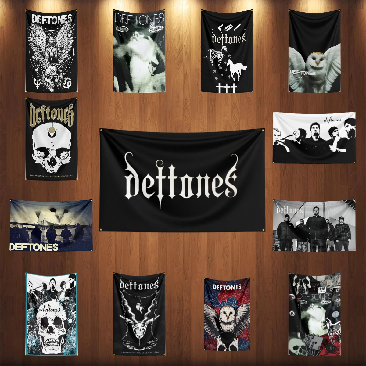 3x5ft D-Deftone Alternative Metal Band Flag Polyester Printed Music Banner for Decor