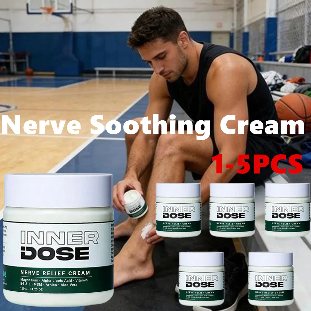 1-5PCS 120ml Nerve Relief Magnesium Nerve Soothing Cream for Muscle Soothing Deep Moisture Ultra-Light Non-Greasy Nighttime Care
