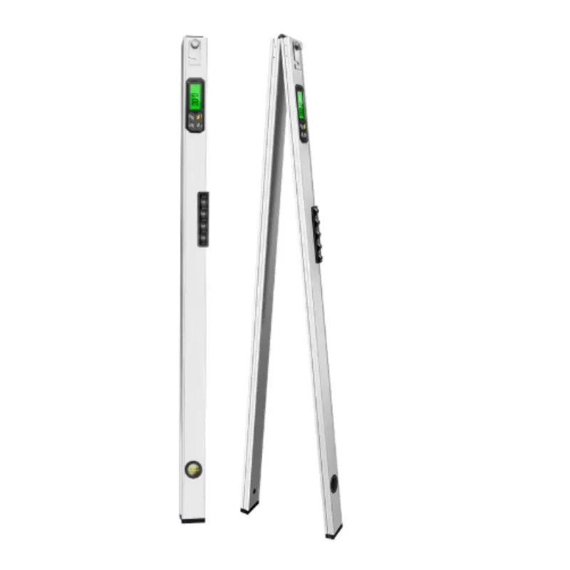2m Foldable Digital Magnetic Level Ruler, Aluminum Alloy Electronic Level for Leveling and Alignment