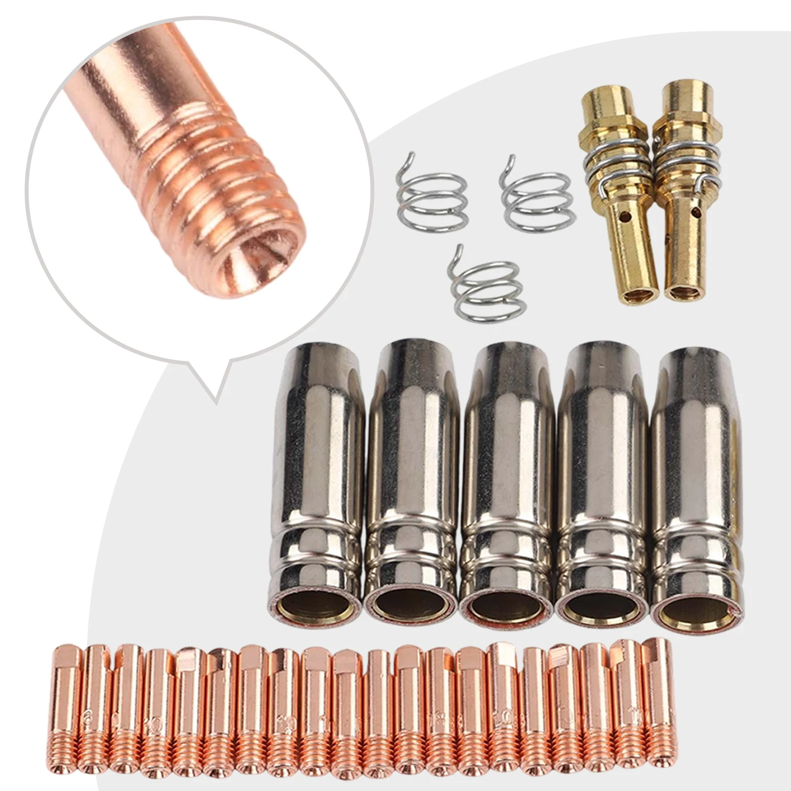 

Premium 30PCS For MIG Welding Torch Accessories Including Contact Tips and Nozzles to Enhance Your Welding Experience