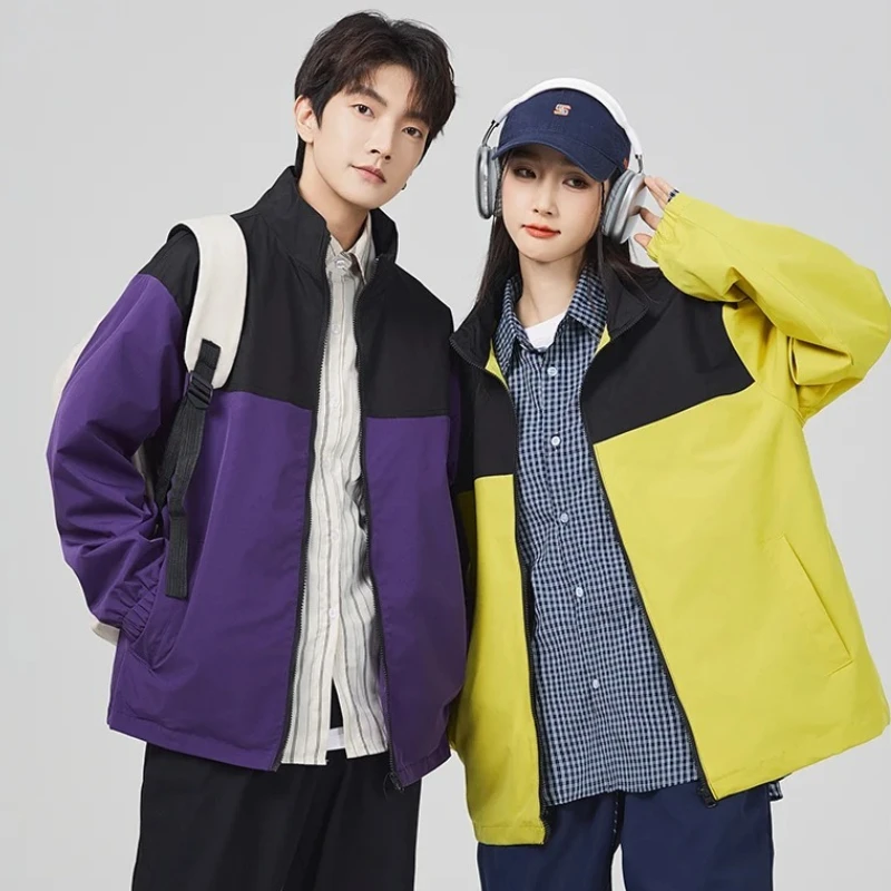 

Парные лоскутные университетские куртки для мужчин и женщин Y2K, уличная одежда, ветровки, пальто, 2025, корейская мода, тонкие студенческие куртки в стиле хип-хоп