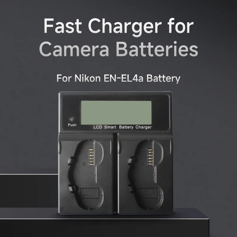 1PC LCD Dual Quick EN-EL4A EN-EL4 EN EL4A EL4 Battery Charger cargador for Nikon D2 D2Z D2H D2Hs D2Xs D2XD3 D3S D300 D3X F6