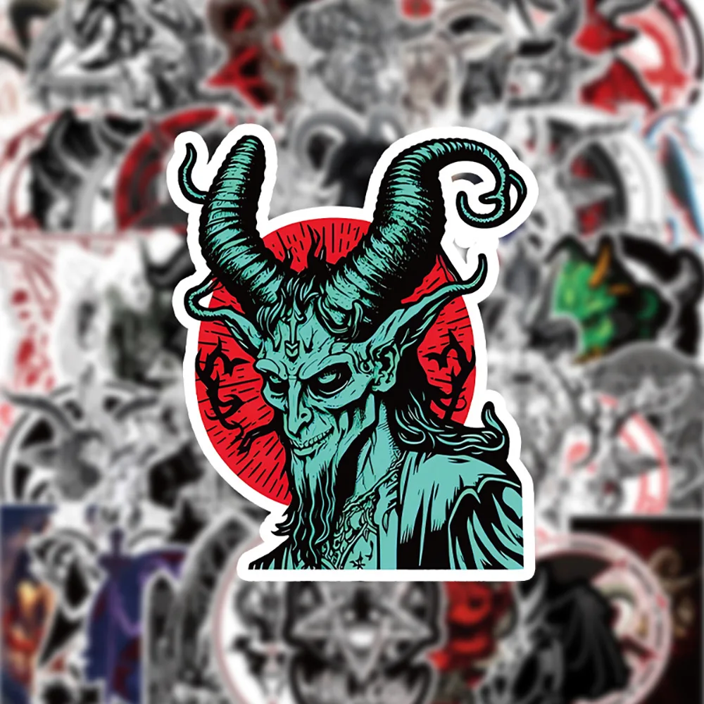 10/25/50pcs Graffiti Satan Stickers for DIY Waterproof Scrapbooking Phone Laptop Suitcase Skateboard Motorcycle Helmet