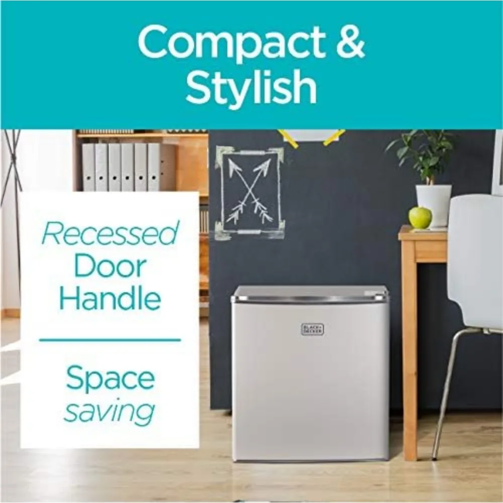 BCRK17W Compact Refrigerator Energy Star Single Door Mini Fridge with Freezer, 1.7 Cubic Ft., White