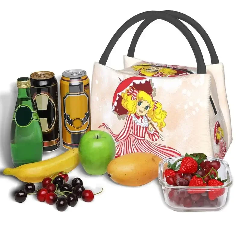 Candy Candy Portable Lunch box Women Japan Anime Manga Cooler Thermal Food Insulated Lunch Bag Travel Work Pinic Container