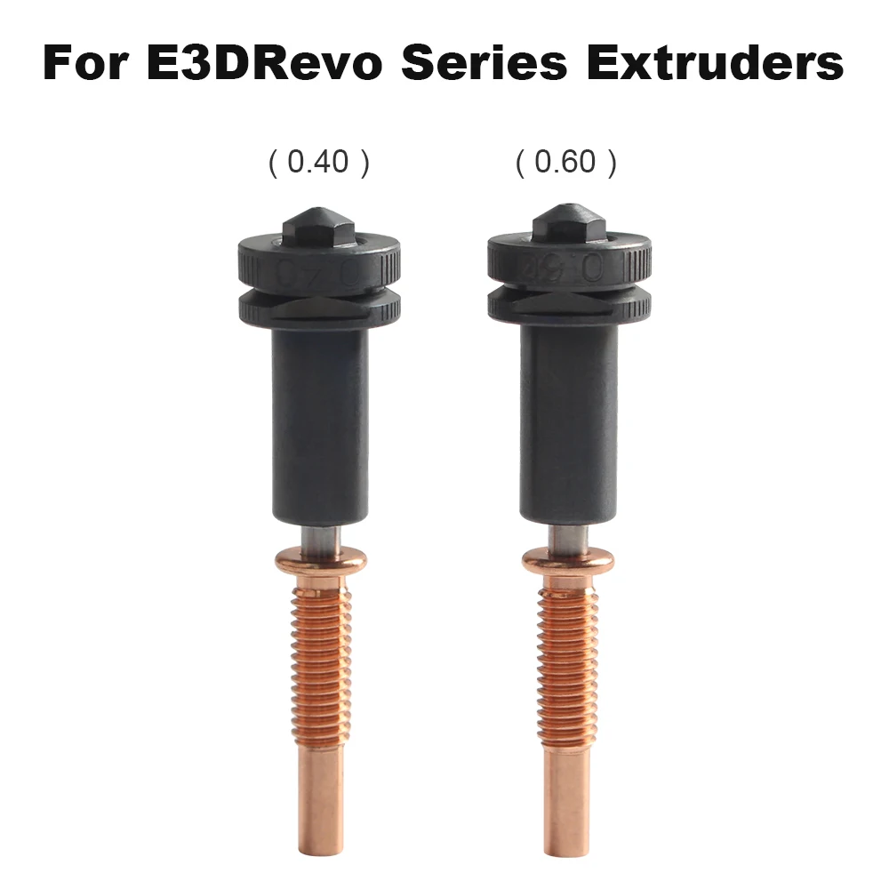 FYSETC Upgraded E3DREVO Standard Flow 0.4/0.6mm Nozzles Hardened Steel/Copper/Titanium Material 3D Printer Parts for Revo Hotend