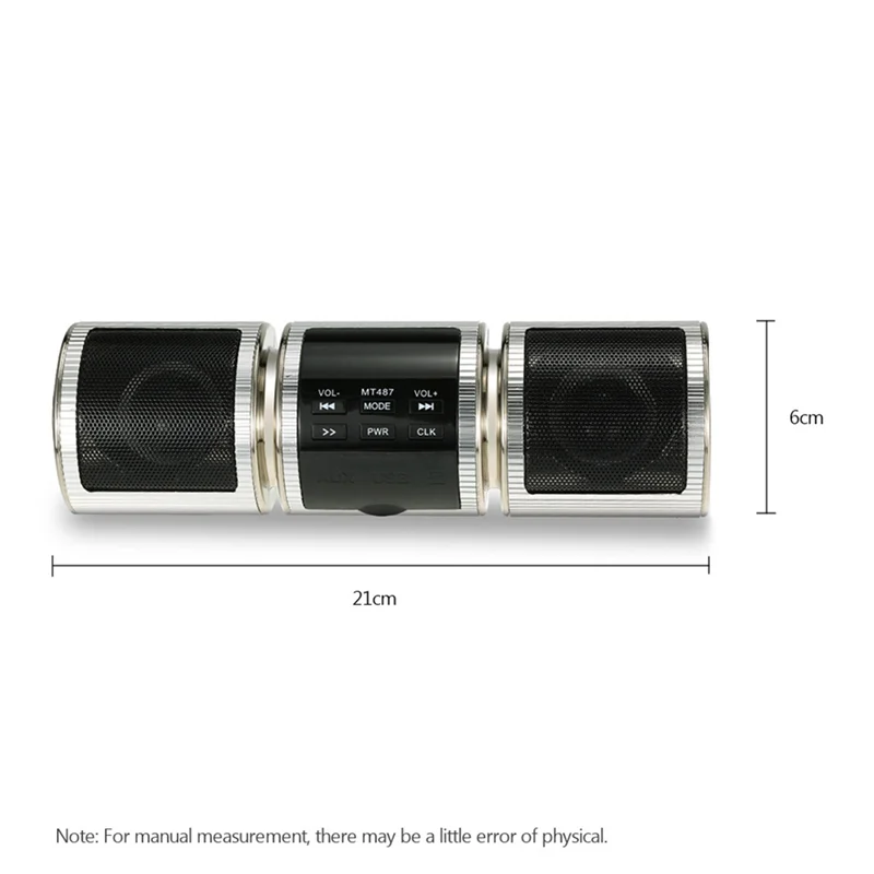 FFYY-BT Audio Motorcycle Stereo Speaker Installation MP3 Player Amplifier Scooter Bicycle USB Fmradio Speaker Black