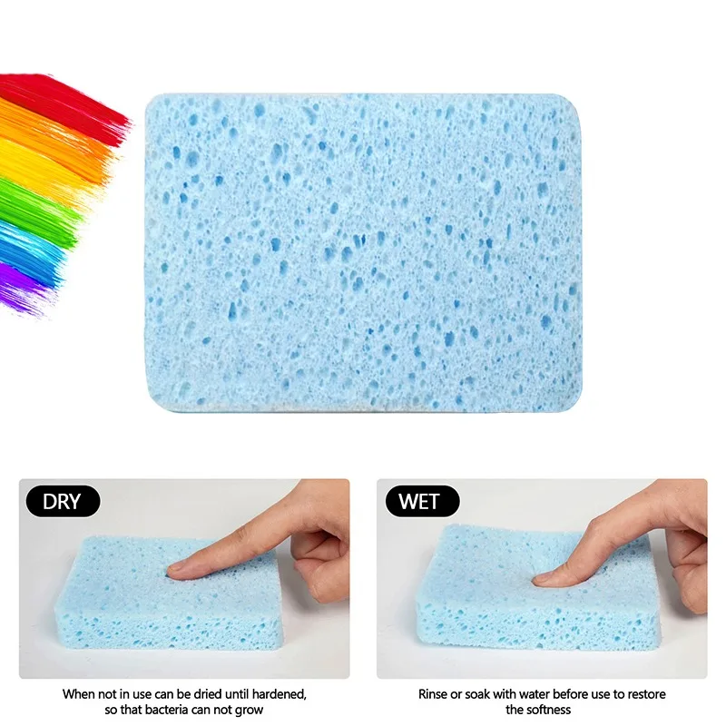 Watercolor Painting Sponge Boxed Special Water Chalk Strong Water Absorption Sponge Tool Art Supplies 1/2Pcs For Kids Students