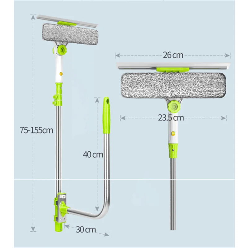 Eworld – brosse télescopique haute pour le nettoyage des vitres, outil de nettoyage des vitres, pour nettoyer les vitres, Hobot