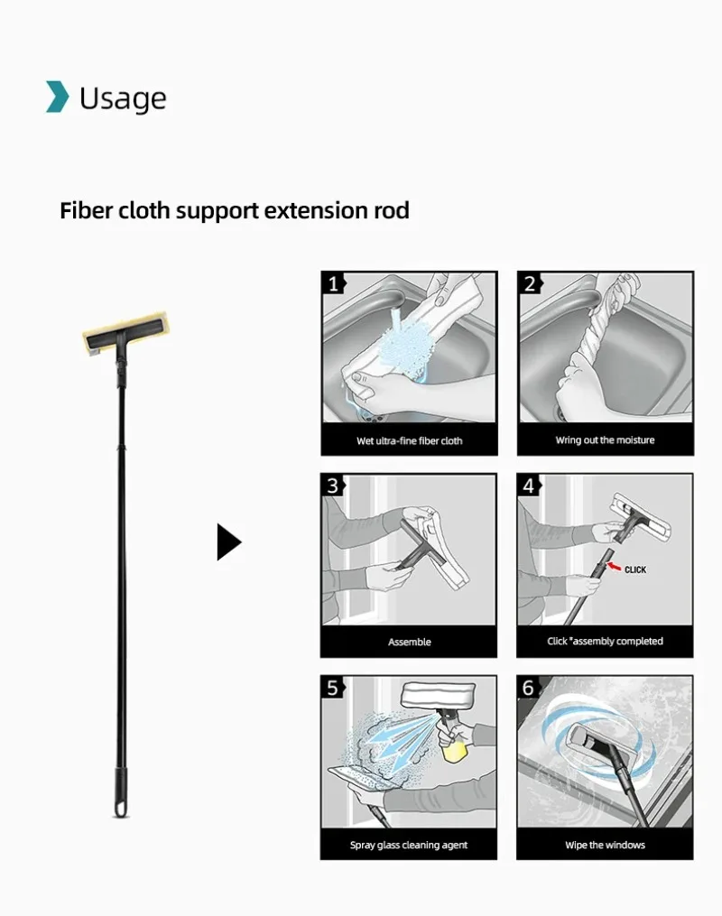جديد Karcher Limpia Cristal Ventanas مُنظف نوافذ WV1 ملحقات عمود التمديد