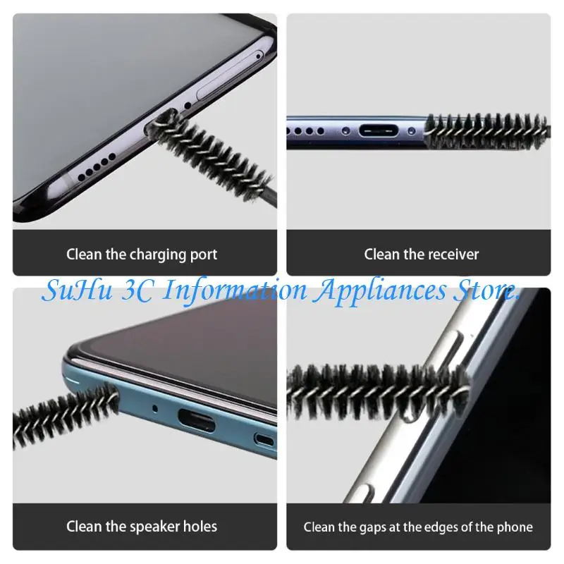  Multifunction Device Cleaning Set for Phone Speakers Chargers Headphones Case Includes NonAbrasive Brushes LintFree Cloth