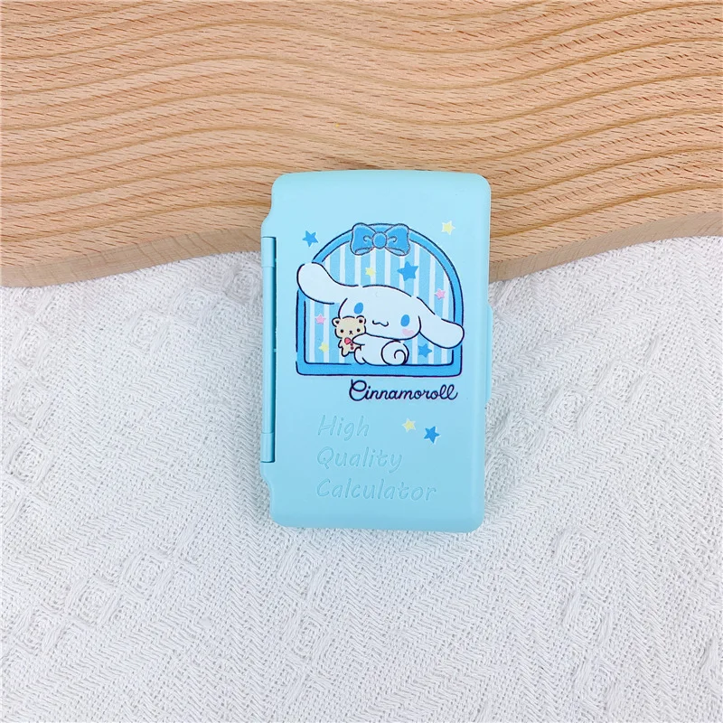 Kawaii Sanrio Flip Calculator Hello Kittys Kuromi Accessories Cute Beauty Cartoon Anime Mini Colorful Carry-On Toys Girls Gift