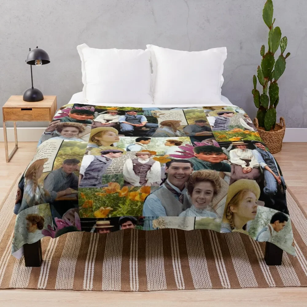 Anne of Green Gables Collage Throw Blanket Plaid Luxury Blankets