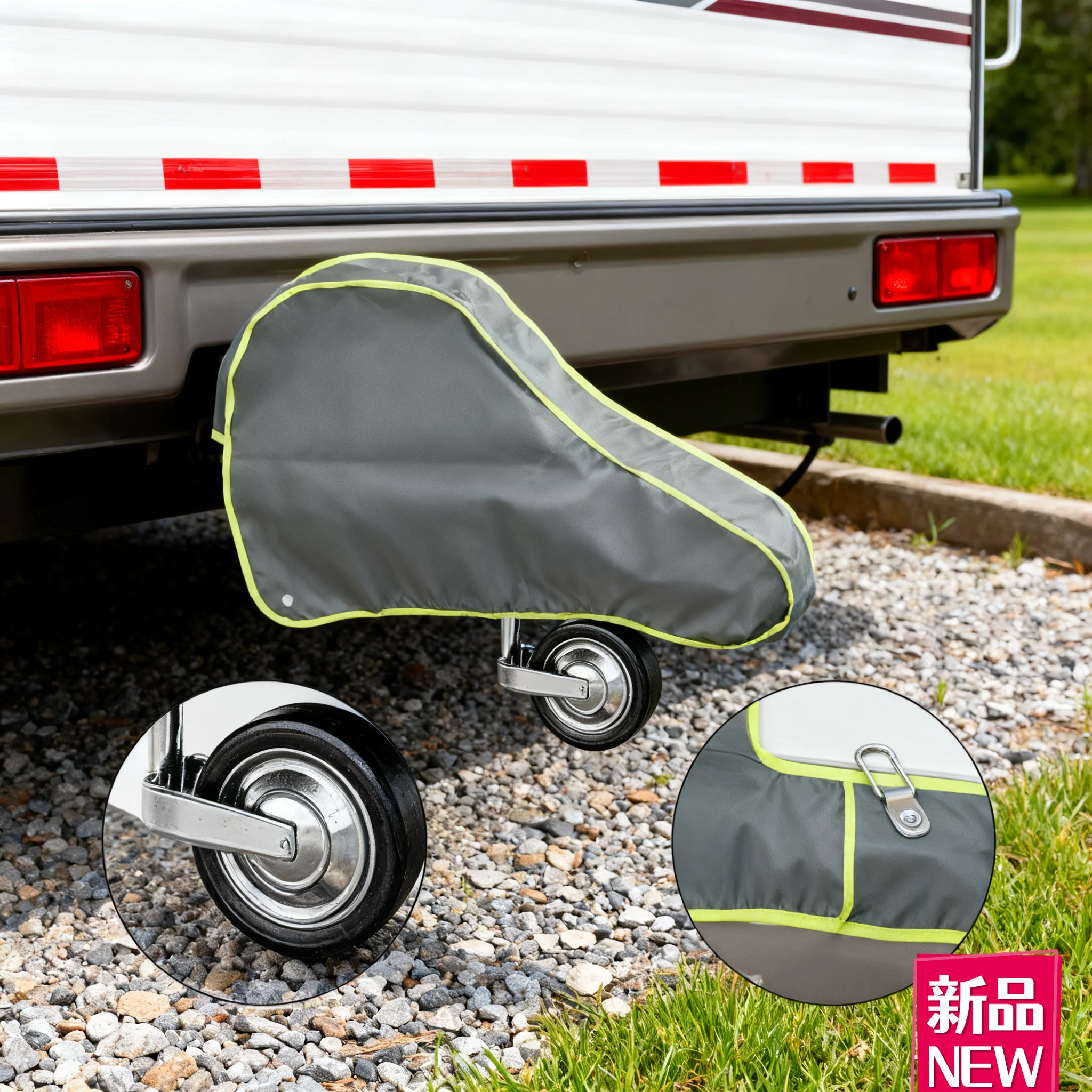 Universal Locking Hitch Cover Waterproof Dustproof Breathable Protector for Trailers Caravans, Campers Trucks Cover