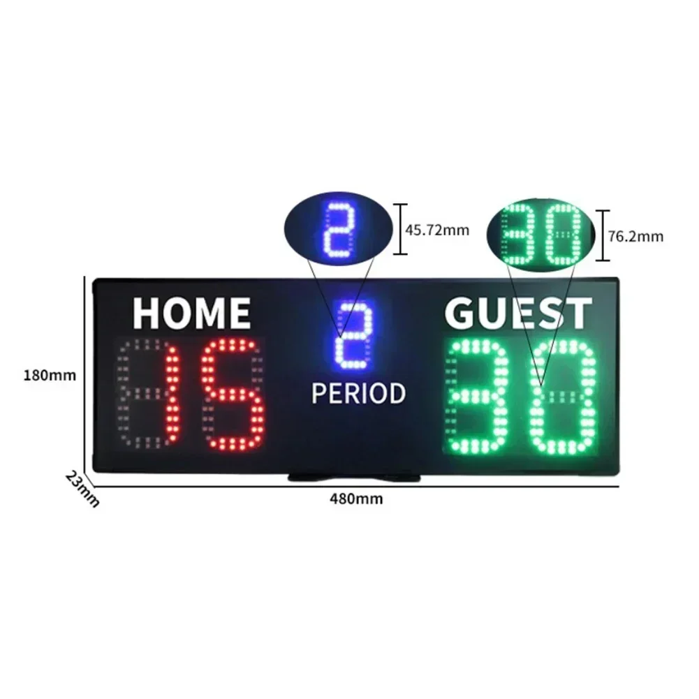 Marcador LED de baloncesto con Control remoto, marcador electrónico portátil para tenis, baloncesto y billar