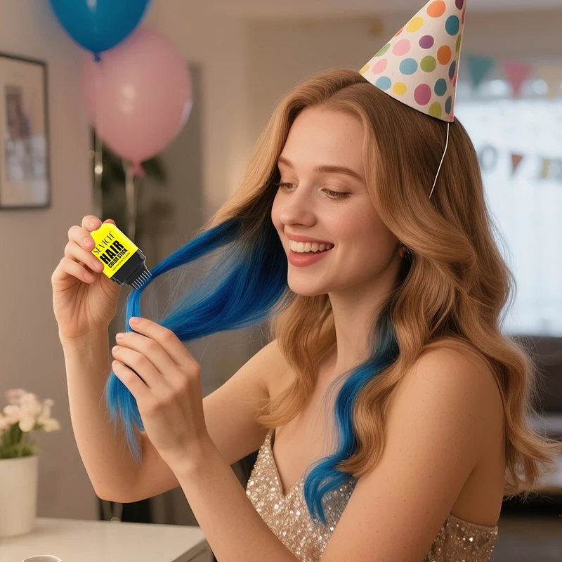 عارضة لون الشعر عصا صبغة شعر عصا Diy المتاح صبغ الشعر القلم أداة قابل للغسل صبغ فرشاة ل تأثيري DIY التصميم هدية