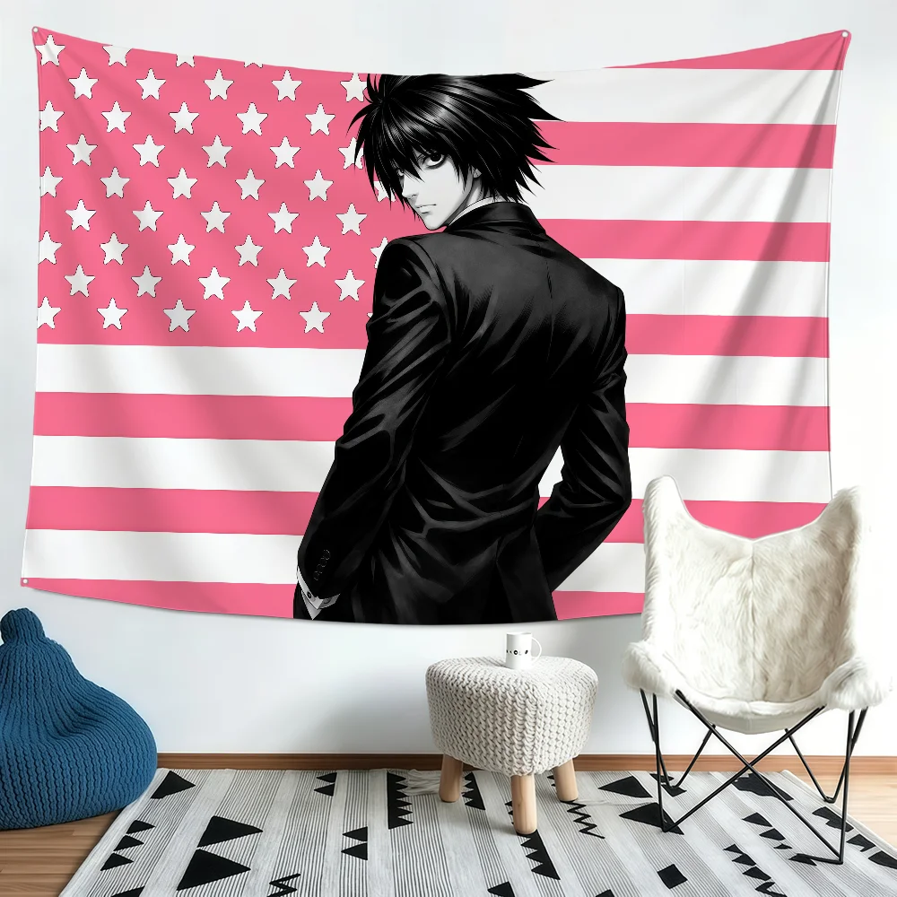 Anime Death Note Flagge Polyester-Banner Modische Flaggen für Party, Bar, Club, Außen- und Innenbereich, Wanddekoration, Banner, Geschenk für Fans – Detail 10