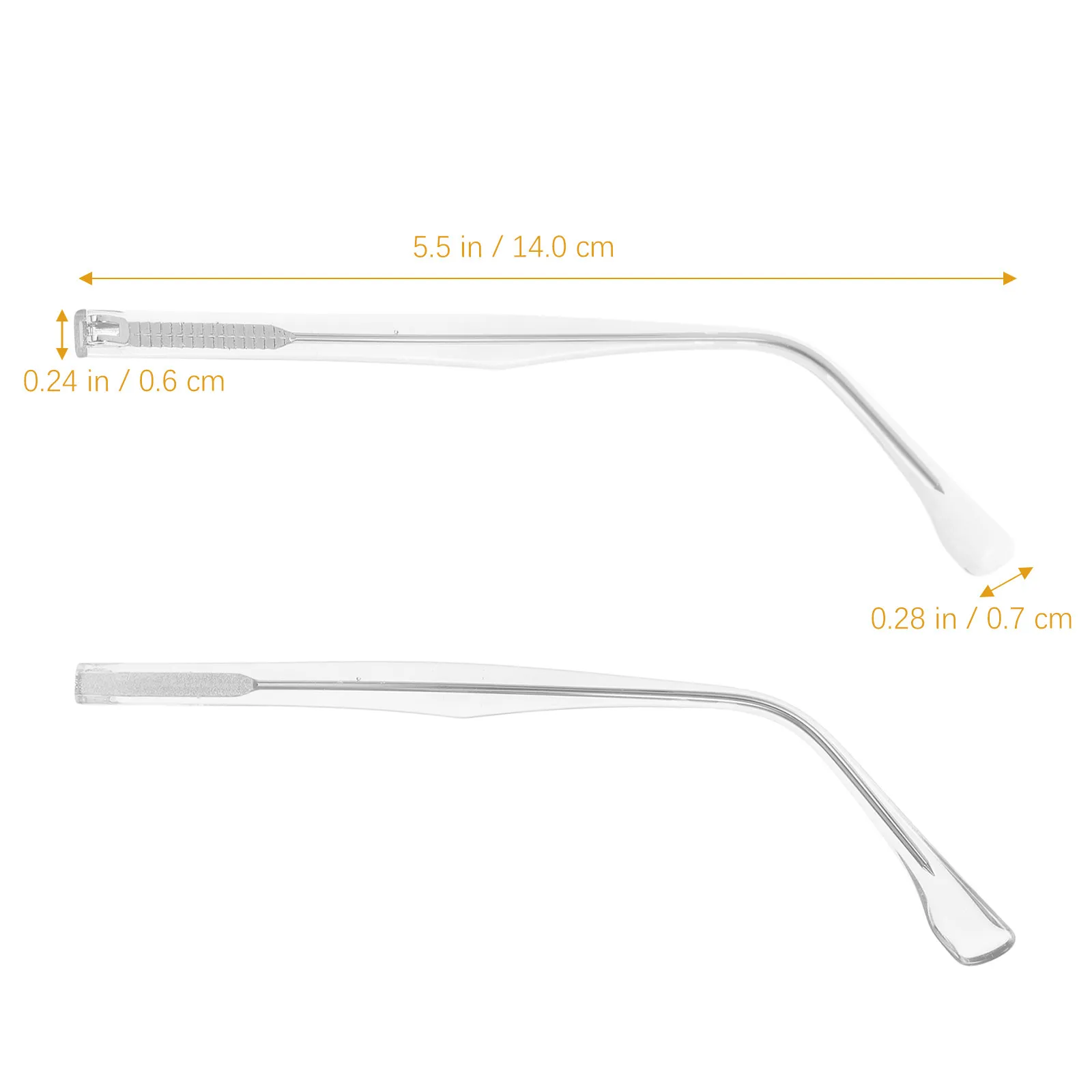 1Pair Metal Resin Glasses Arm Replacement Legs for Most Eyeglasses Sunglasses Reading Myopia Frames Sturdy Non-Bend Comfortable