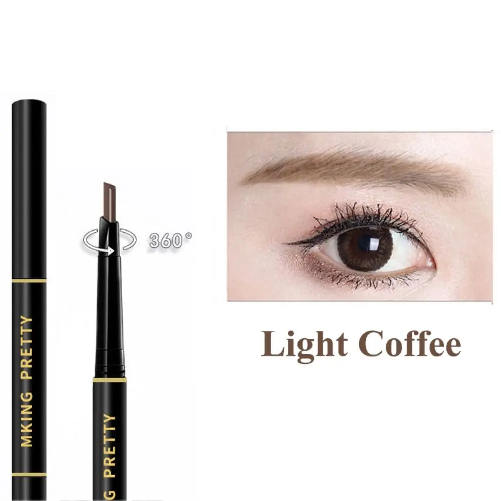 Double Head Eyebrow Pencil With Brush 360 Degree Rotation Automatic Eyebrow Stick Waterproof Eyebrow Pen Women