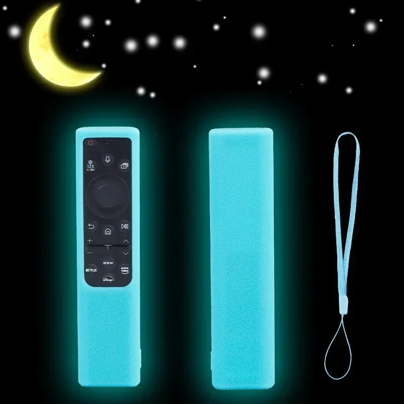 1PC Creative Luminous All Cover Silicone Remote Control Sleeve for Samsung Solar Remote Control Dustproof Soft Shell At Night