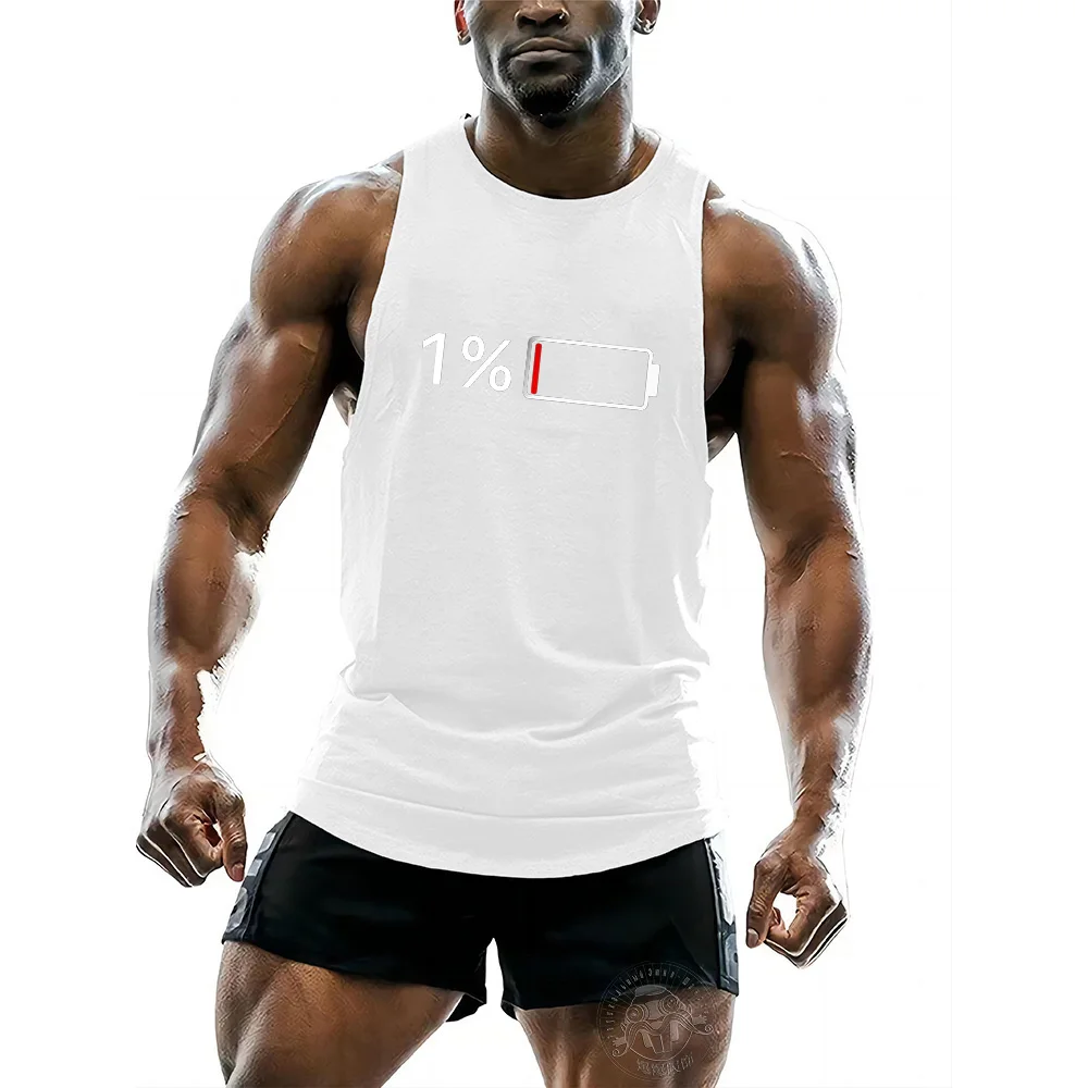 Summer Short sleeve Sport Style vest 2D Electric Print Men tops Comfortable Breathable Sport Fitness sleeveless vest tops