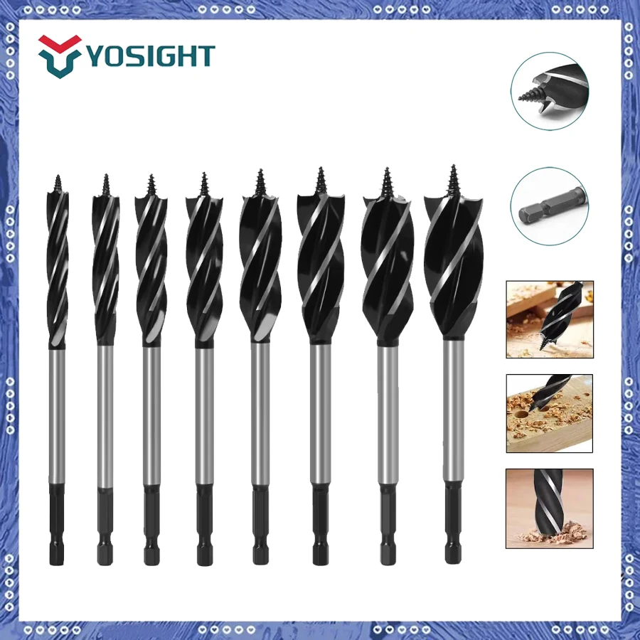 10mm-25mm Twist Drill Bit Set Wood Fast Cut Auger Carpenter Joiner Tool Drill Bit For Wood Cut Suit for woodworking