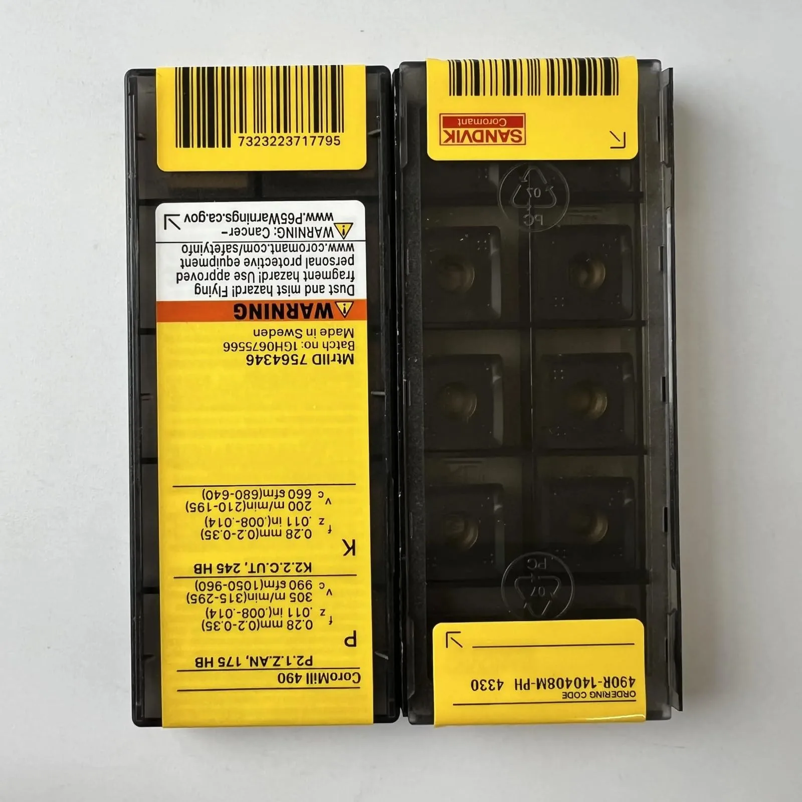 

Original SANDVIK / 490R-140408M-PH 4330 / Hard alloy CNC Blade 10 Pcs