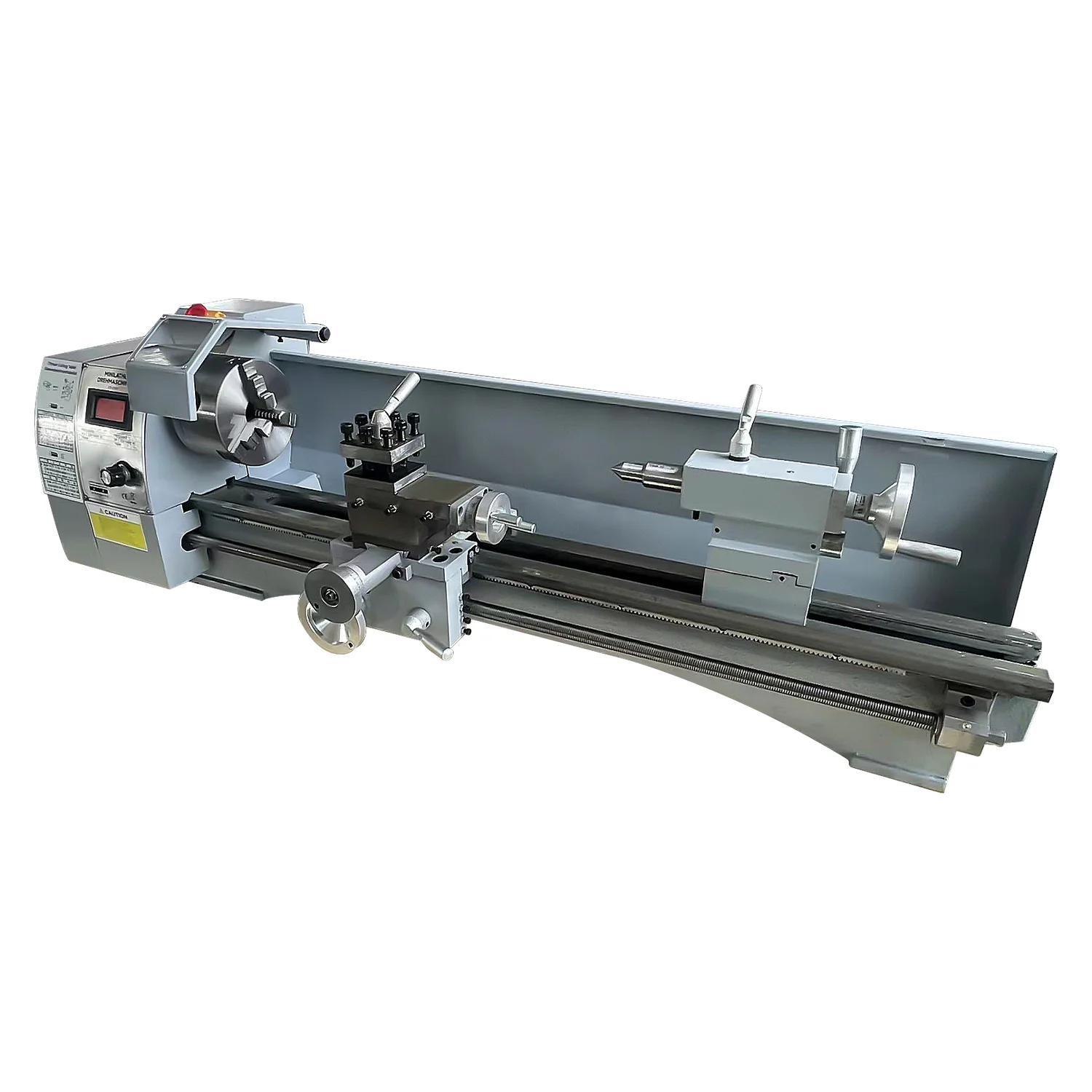 【CN/EU Stock】CD-210 Updated Horizontal 9″×30″ 750W Metal Lathe Threading Making Mini CNC Machine Tool Stepless Speed Regulation