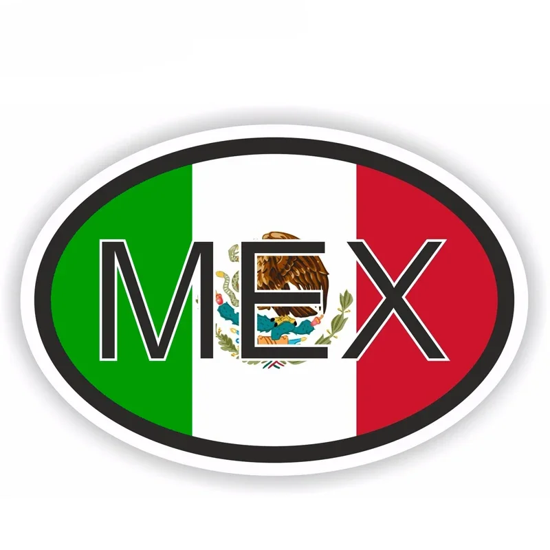 

Personality Classic Design Mexico COUNTRY CODE Car Sticker Motorcycle Waterproof Reflective Sunscreen Reflective Decal