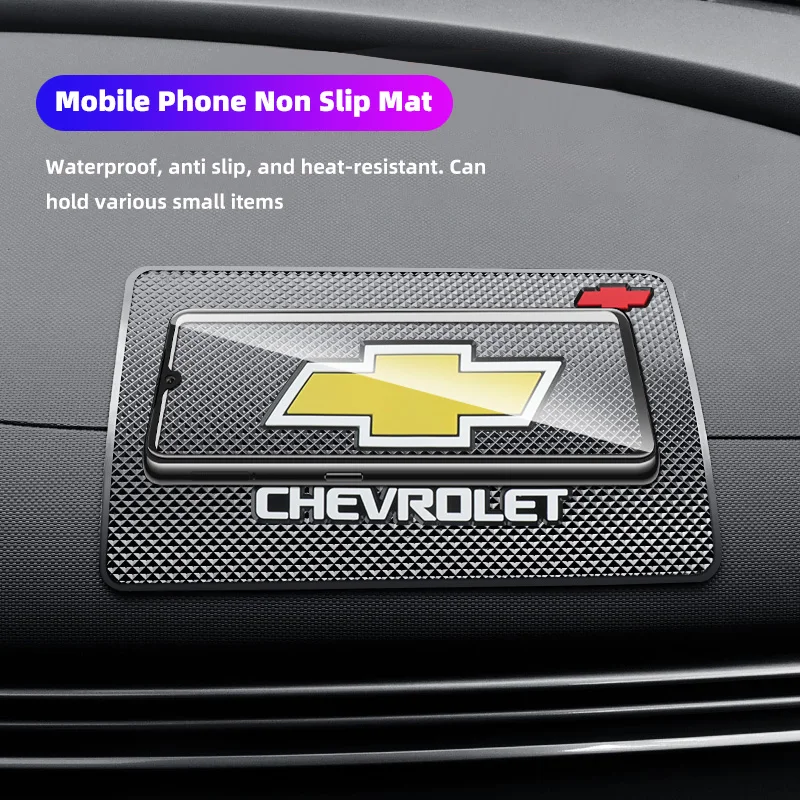 Alfombrilla antideslizante para salpicadero de coche, almohadilla de silicona adhesiva para Chevrolet Spark Captiva Cruze Malibu Equinox Trax Camaro Blazer Traverse Bolt