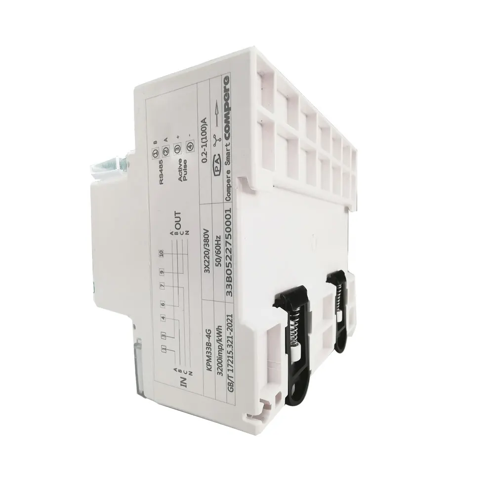80A 100A عداد فرعي مدفوع مسبقًا Modbus عداد طاقة كهربائي ثلاثي الطور مع اتصال واي فاي