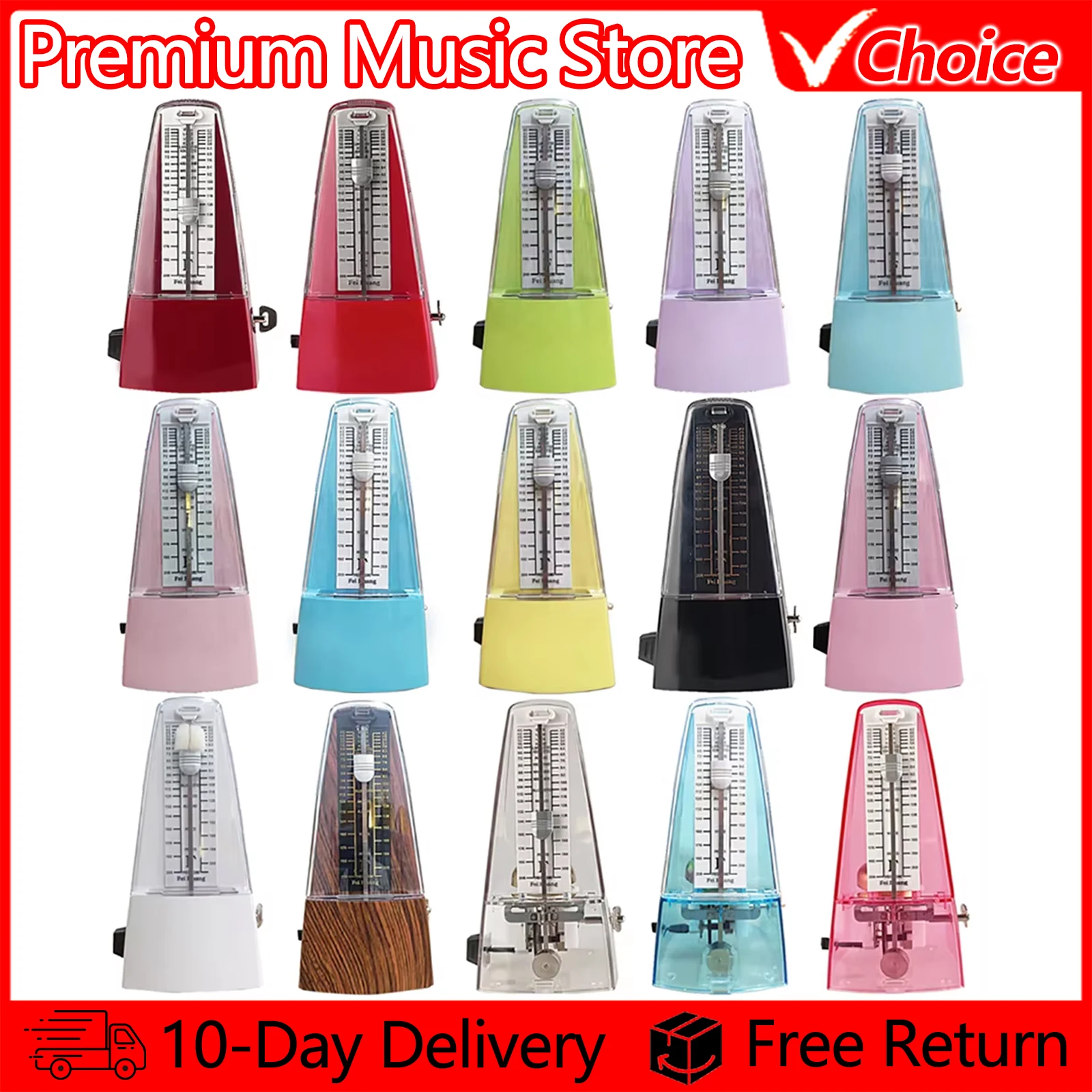 Mechanical Metronomes for Piano Guitar Violin Bass Drum Etc Musical Instruments High Precision Beginner Rhythm Practice Tool