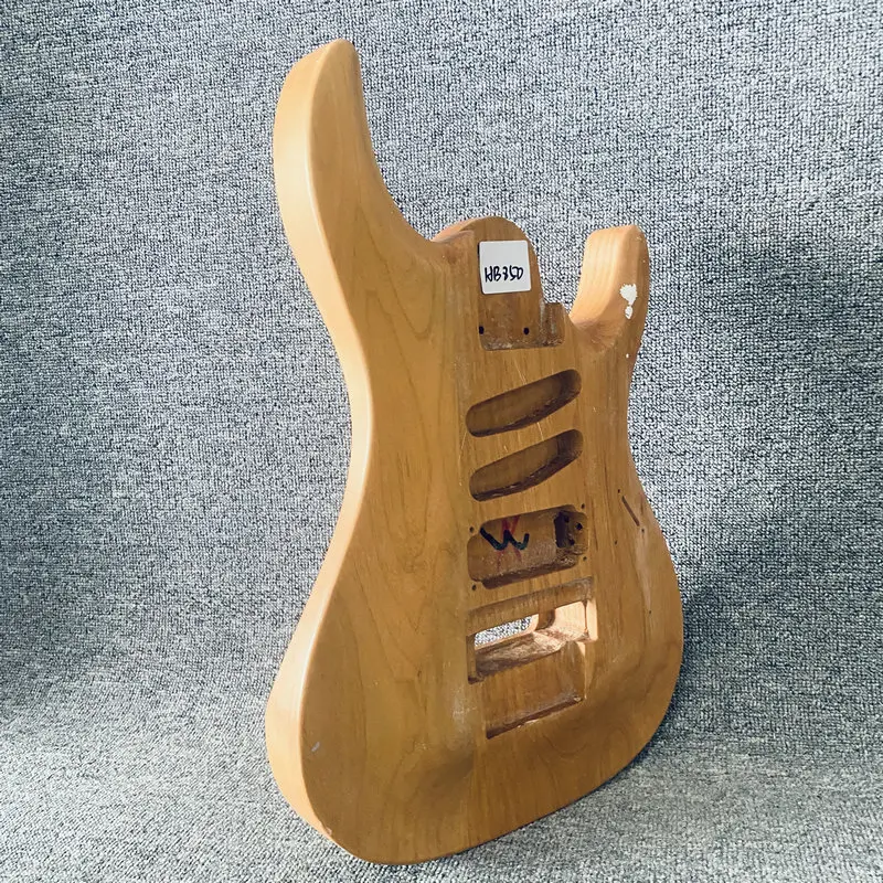 HB850  Natural Solid Alder Wood Floyd Rose Electric Guitar SSH Pickups Unfinished for Guitar Replace and DIY with Damages