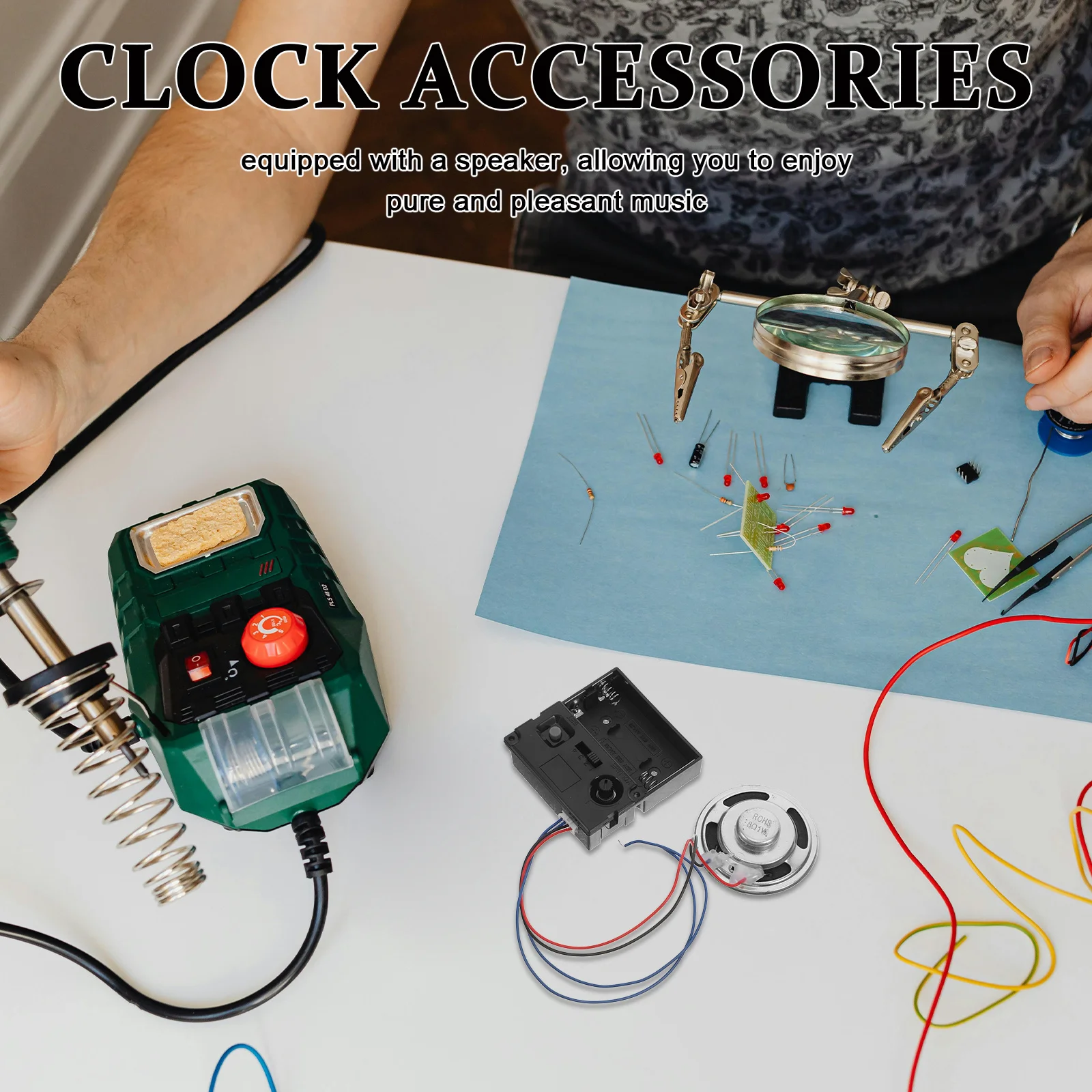 

Music Box Clockwork Mechanism Replacement Classic Wall Clock Movement with Speaker Hourly Chime Automatic Night DIY