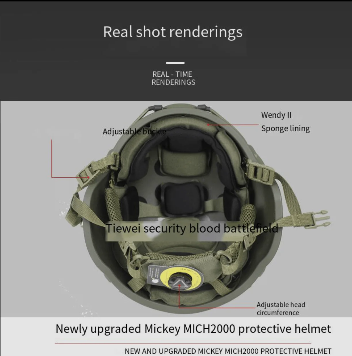 Uhmwpe Hoog Gesneden Ballistische Helm Mich2000 Met Wendy 2 Generatie Ophangingssysteem Nij Klasse Iiia Kogelvrije Tactische Helm