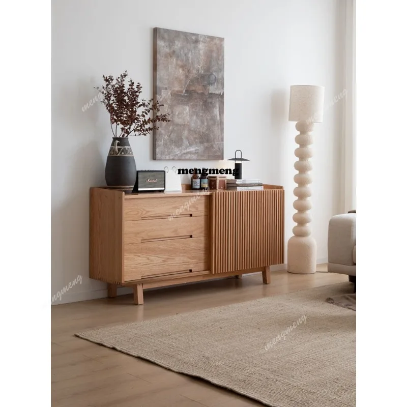 

Solid wood dining side cabinet Log living room Tea locker Hotel homestay entrance Storage cabinet