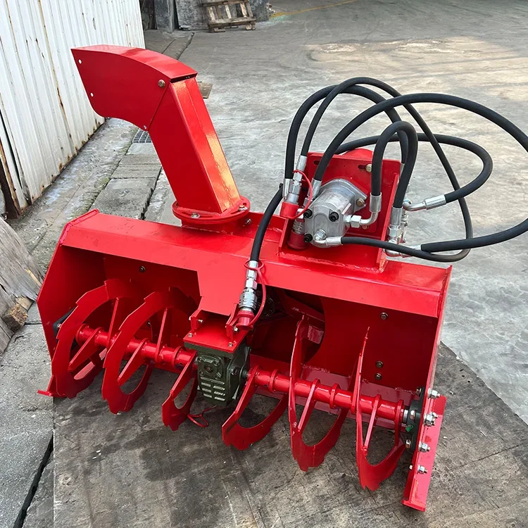 تخصيص بيع المصنع مباشرة قاذف الثلج منفاخ Snowplow مكنسة الثلج ل DRT450 جرافة انزلاقية صغيرة الواجهة الأمامية