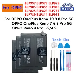BLP997 BLP977 BLP929 BLP905 BLP855 BLP863 BLP825 BLP823 BLP787 BLP789 BLP811 Battery For OPPO OnePlus Reno 10 9 8 7 6 5 4Pro 5G