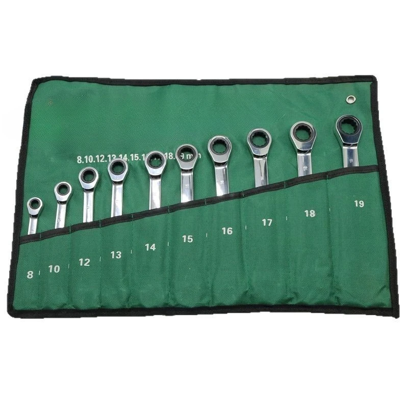 

Dual purpose ratchet wrench plum blossom opening set stay fork fast 6 32 auto repair tool