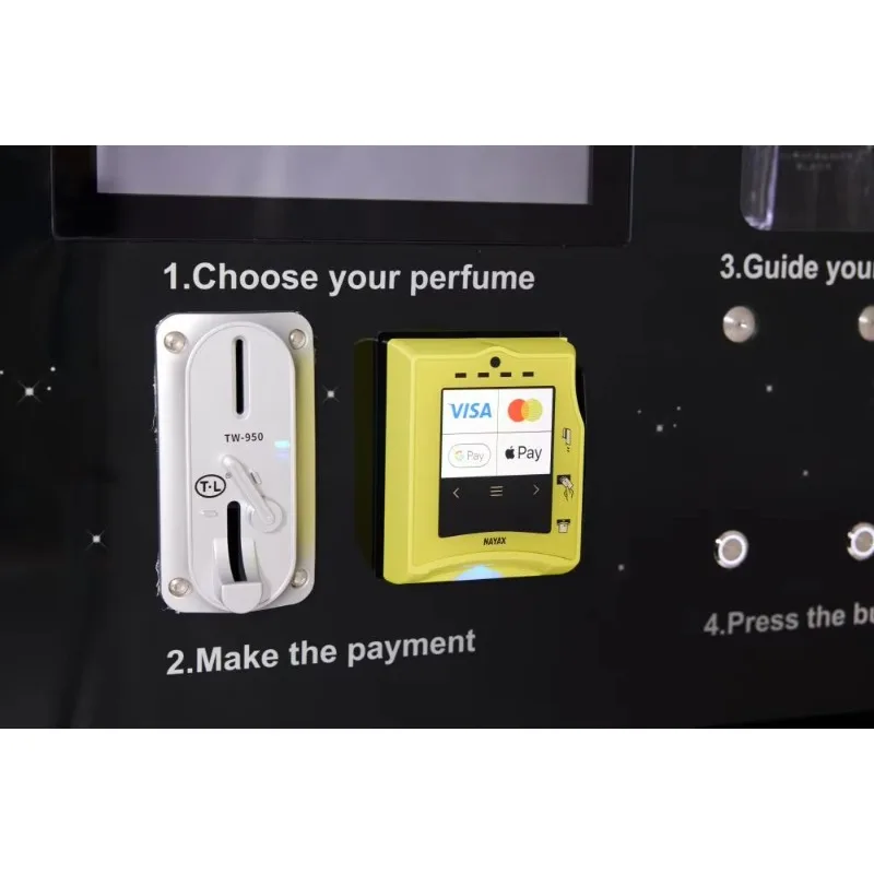 Customized Reliable France Wholesale Coin & Token Operated Wall Mounted Perfume Fragrance Vending Machine