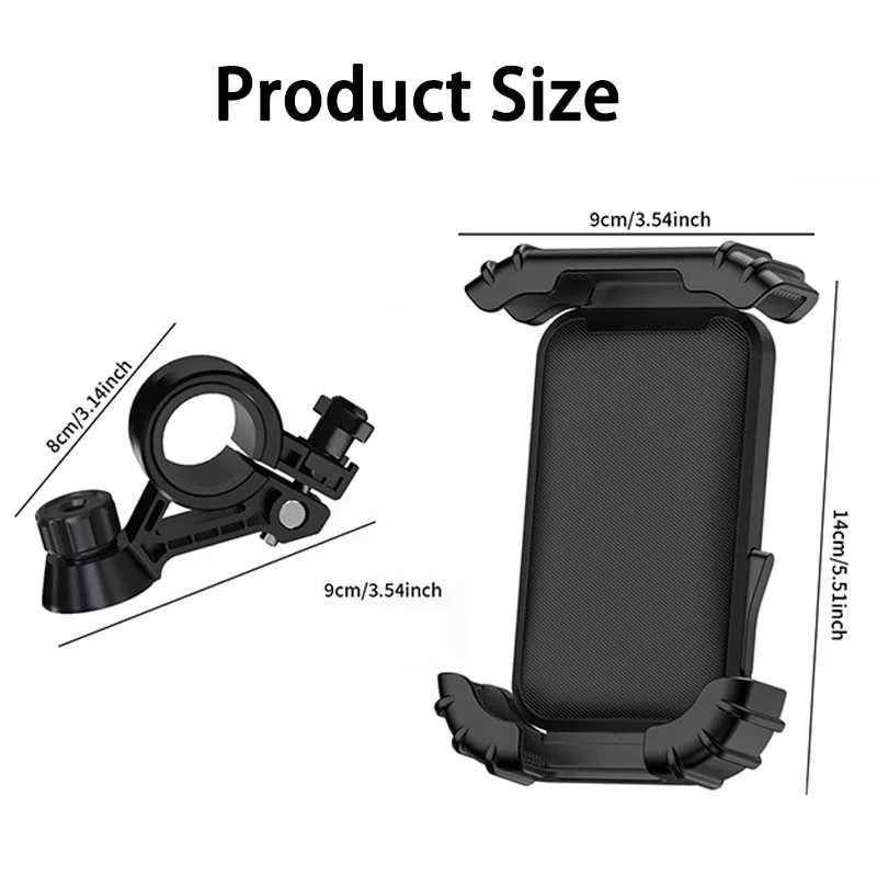 Bike Phone Holder Upgrade Thickened Four Corners Durable Rider Shockproof Navigation Stand Riding Motorcycle Bracket