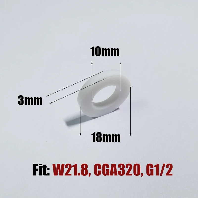 High Pressure PTFE Washer Sodastream TR21-4 W21.8 CGA320 G3/4 Gasket Air Seal Sealing Orings Cylinder Adapter