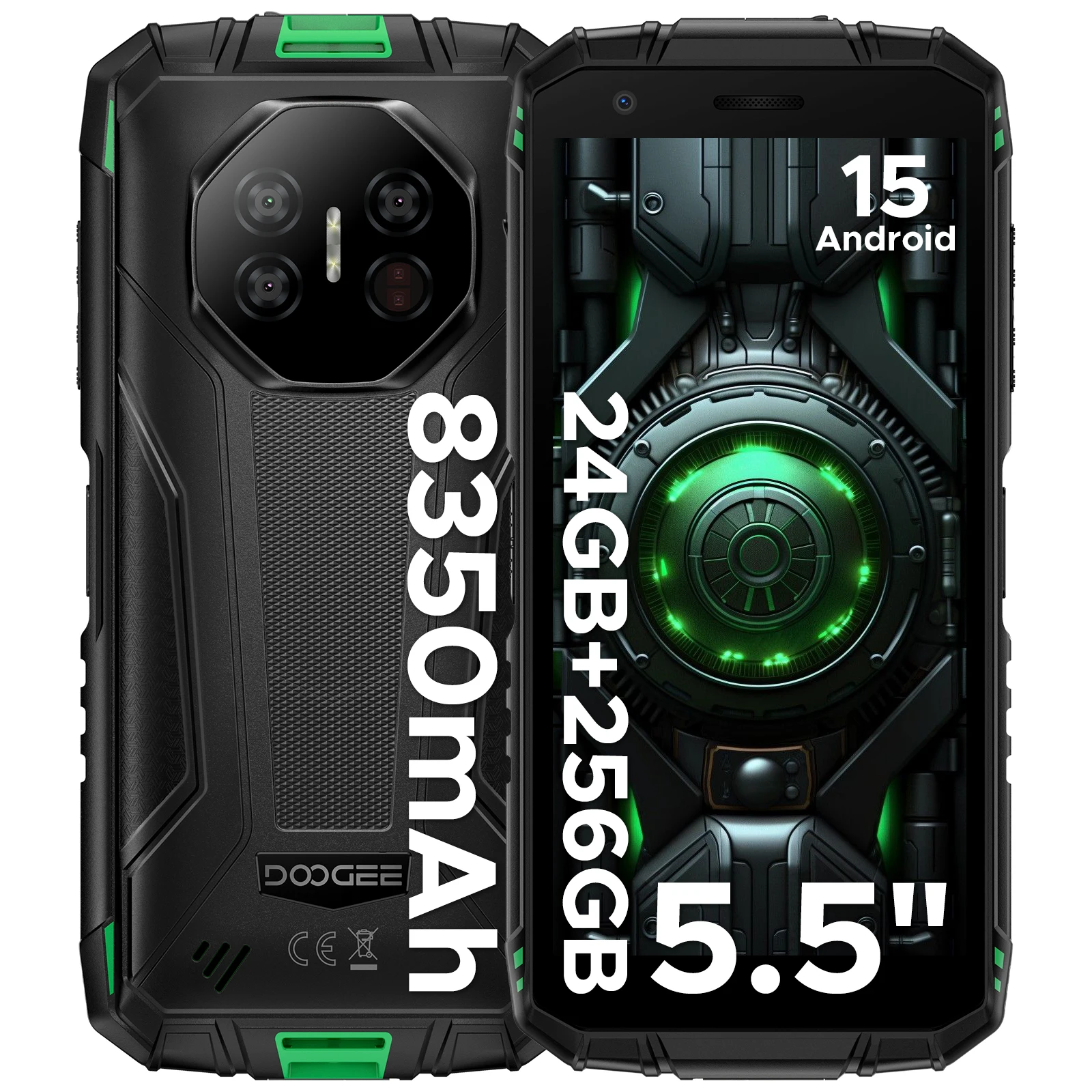 DOOGEE Fire 3 Ultra Rugged Phone Gemini AI Android 15 8350mAh