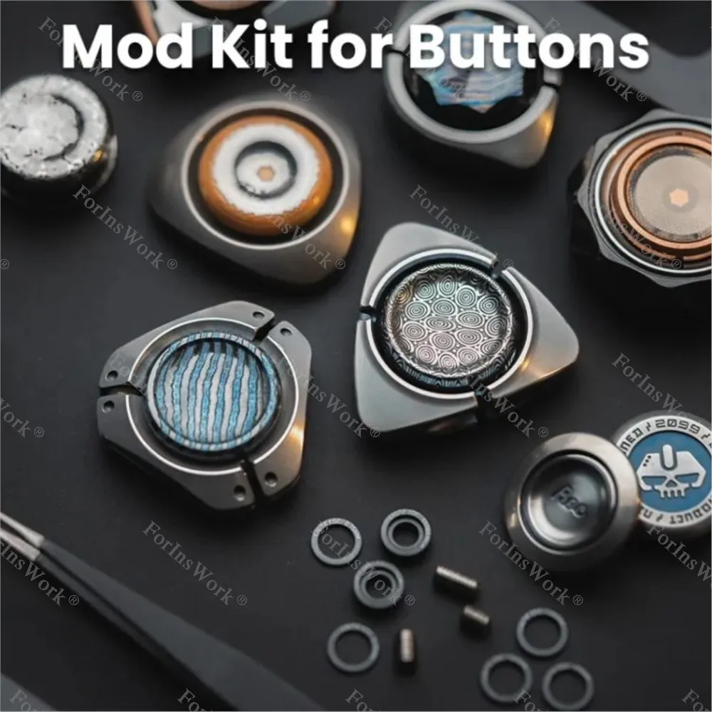 LAUTIE DIY Mod キットボタン用フィジェットスピナーアクセサリーこまおもちゃやガジェット