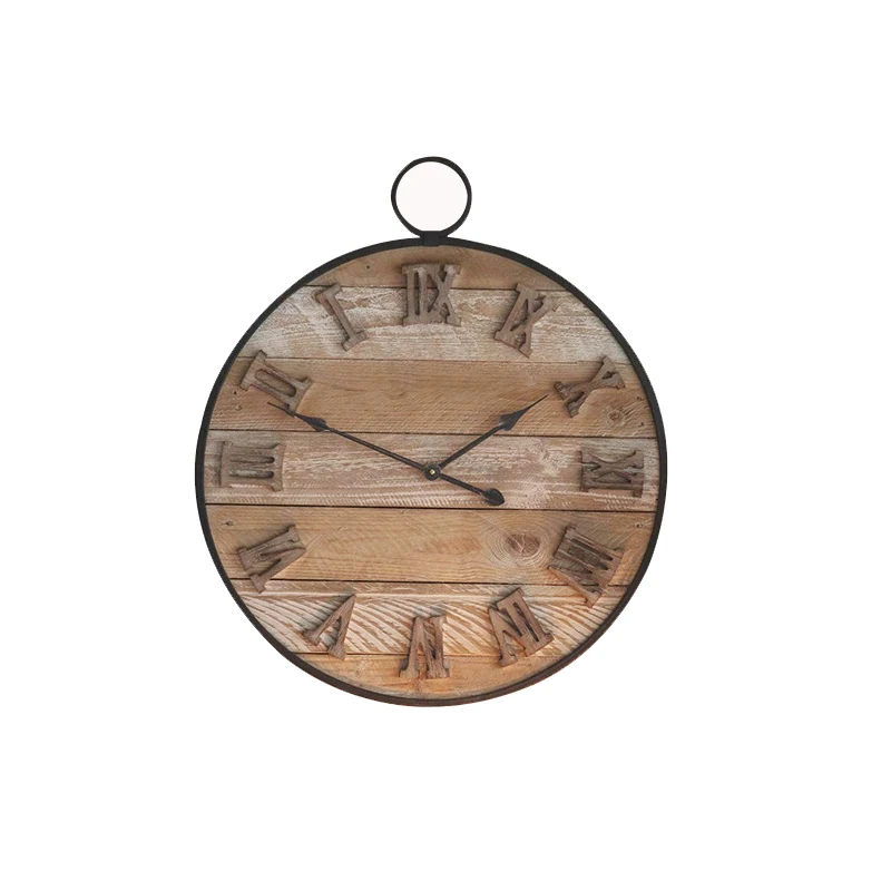 

Home Decoration Wall Art Decorative Wood Craft AA Battery Wall Clock