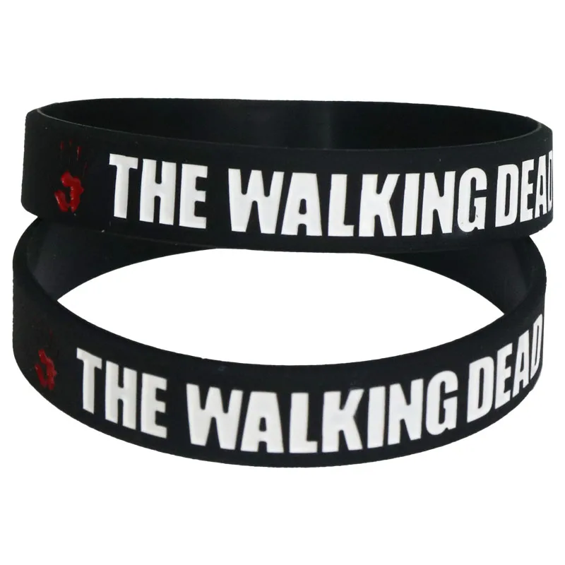 1PC Movies Bracelet The Walking Dead Silicone Wristband Bangles Letters Debossed Sports Band SH122