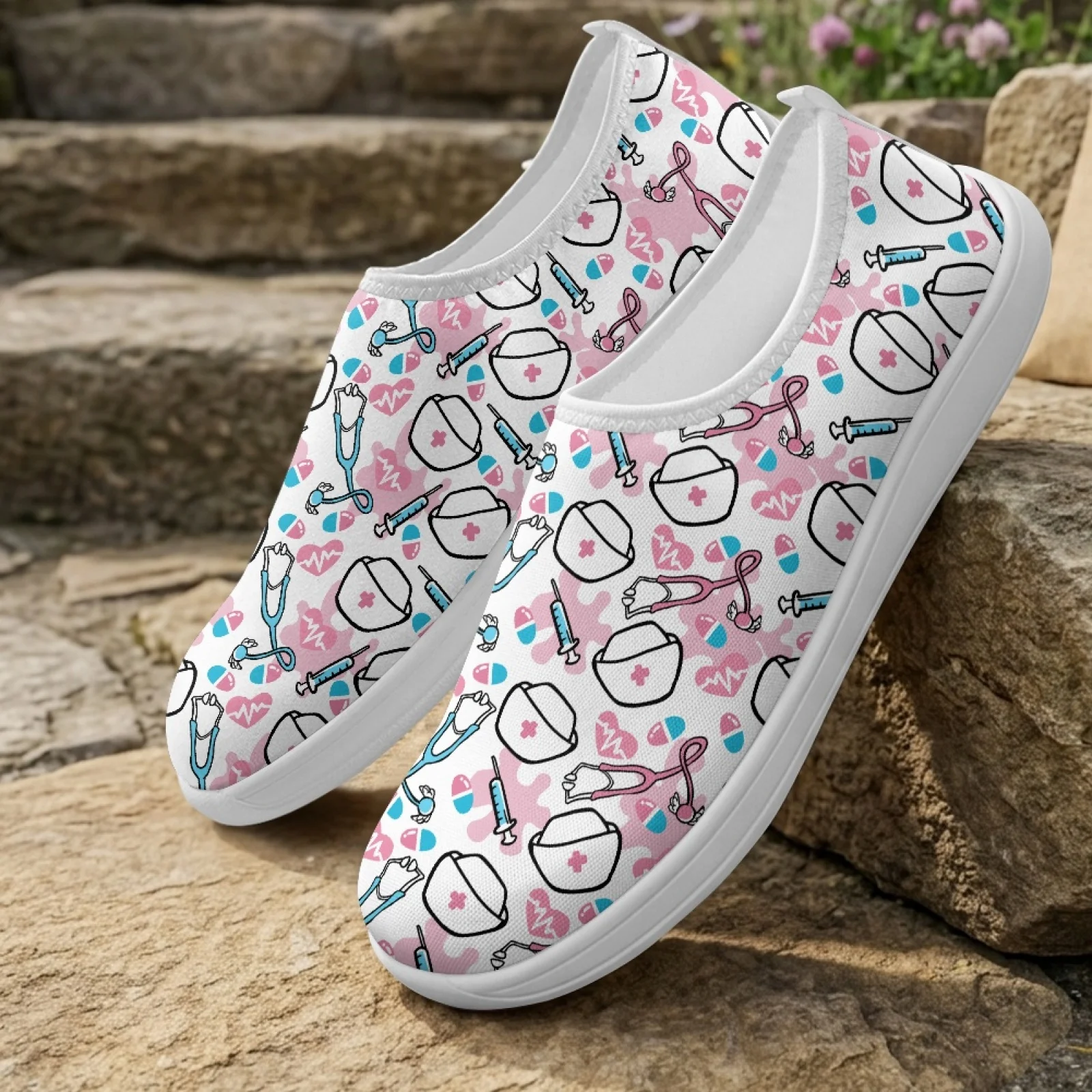 XIXIRIMIDO Wonmen Slip-on Wide-toed Shoe Nurse Shoes Men's Sneakers Casual Shoes Zapatillas de Mujer Tenis Feminino Nursing Cap