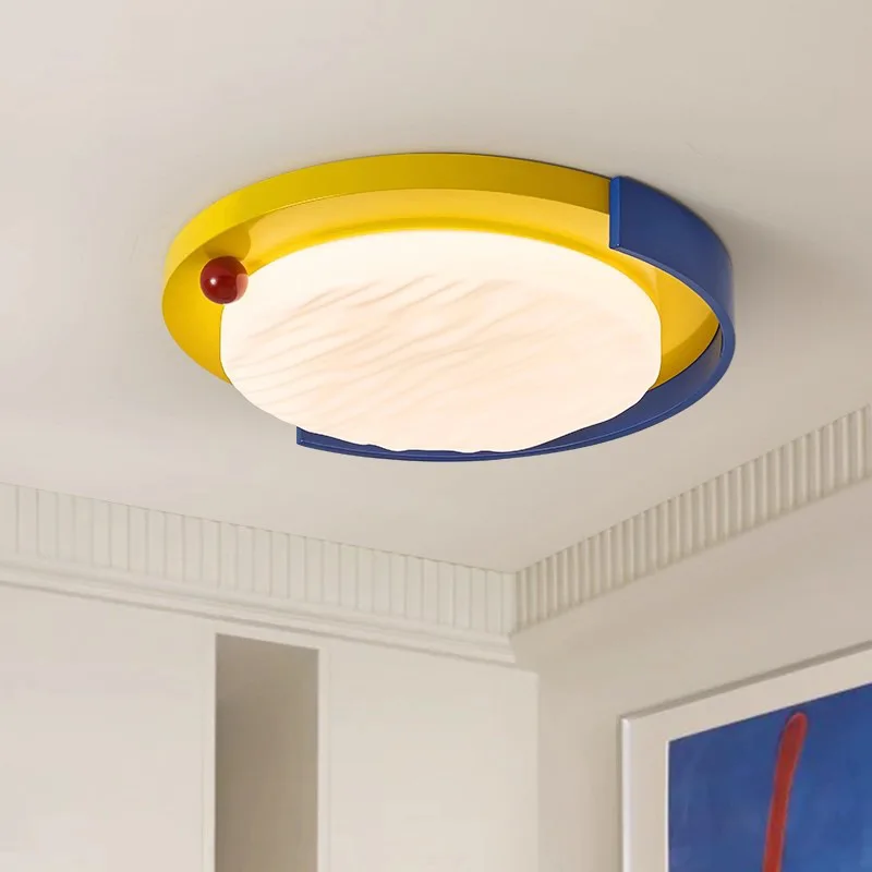 الحديثة الملونة LED أضواء السقف الدائري غرفة المعيشة غرفة نوم غرفة الاطفال دراسة الإبداعية الطيف الكامل حماية العين شنق مصابيح #4